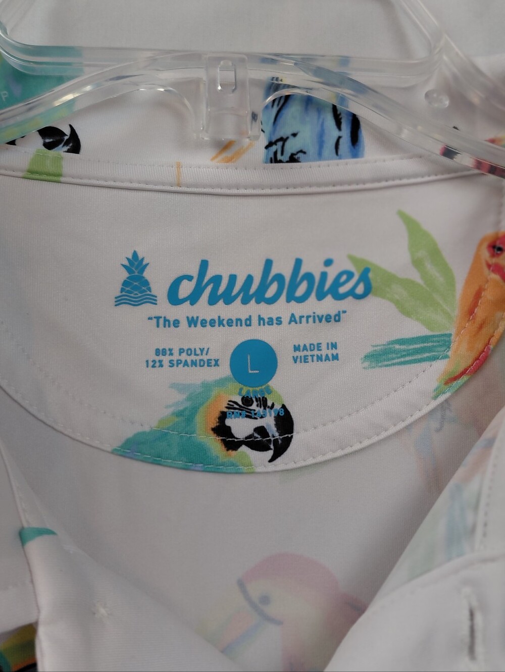 Chubbies Performance Polo Men's Size Large Birds Of Paradise NWT - Picture 5 of 7